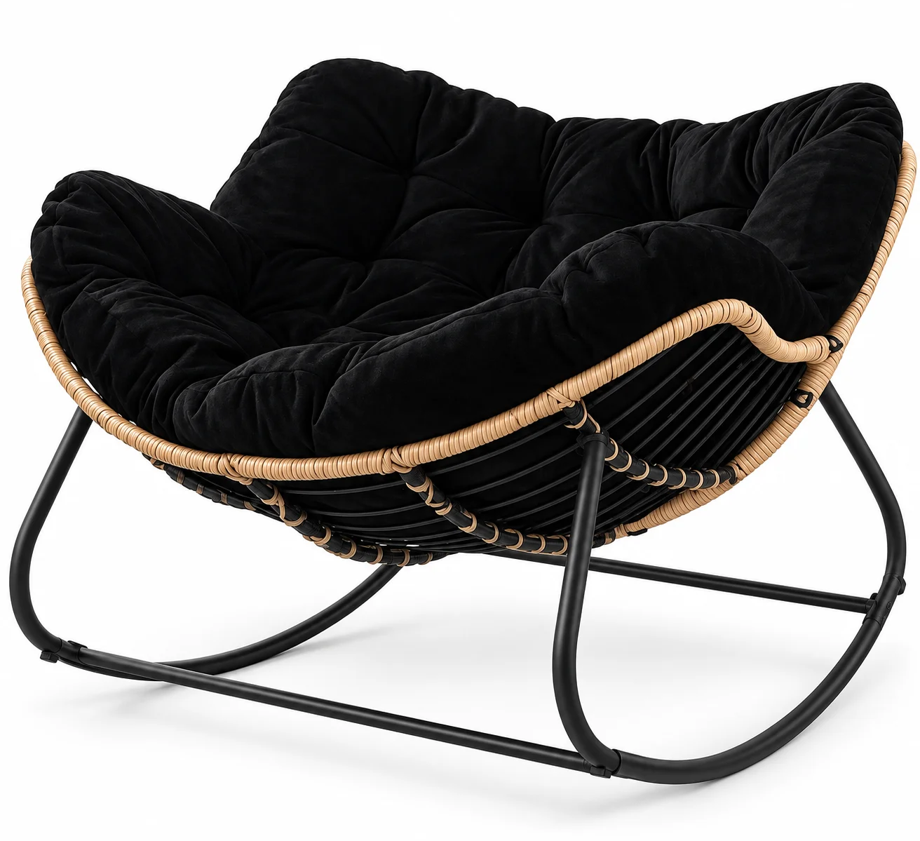 (PAGUE 1 LEVE 3) POLTRONA DE BALANÇO CONFORTÁVEL — DESIGN ELEGANTE, ASSENTO ACOLCHOADO E RELAXAMENTO PARA TODOS OS MOMENTOS