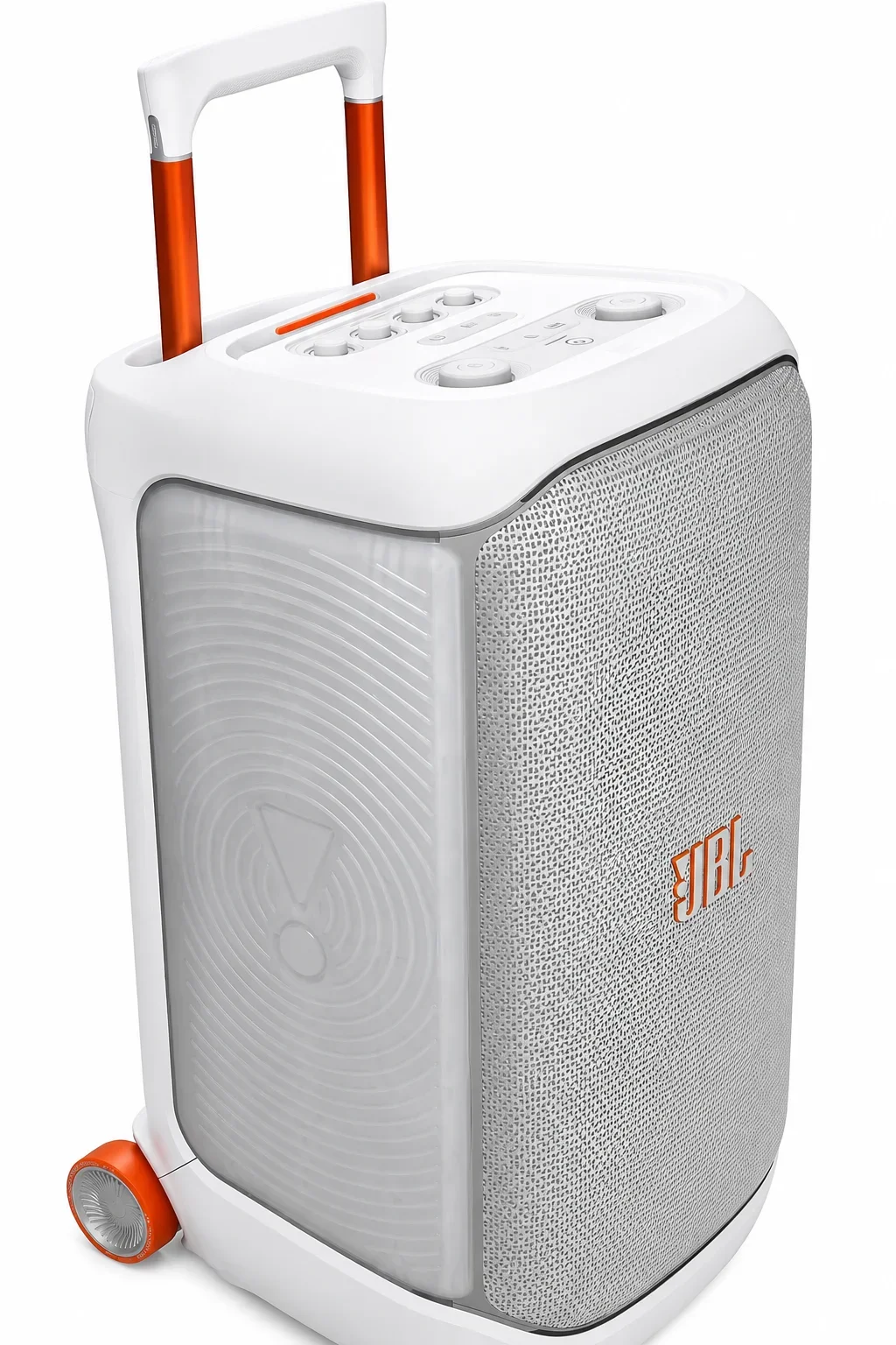CAIXA DE SOM BLUETOOTH JBL PARTYBOX STAGE 320 BRANCA — SOM POTENTE, LUZES DINÂMICAS E BATERIA DE LONGA DURAÇÃO