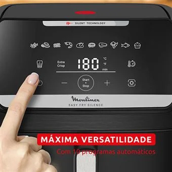 Fritadeira sem Óleo AirFryer Moulinex EZ8428F0 Easy Fry Silence 7L - Preto