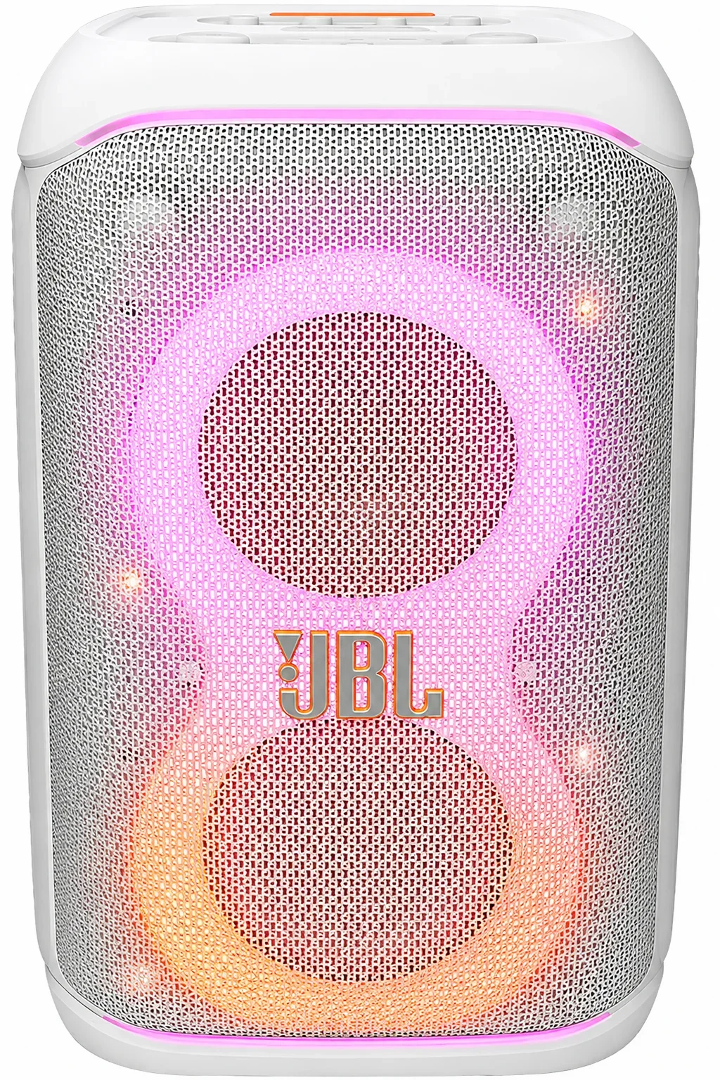 CAIXA DE SOM BLUETOOTH JBL PARTYBOX STAGE 320 BRANCA — SOM POTENTE, LUZES DINÂMICAS E BATERIA DE LONGA DURAÇÃO