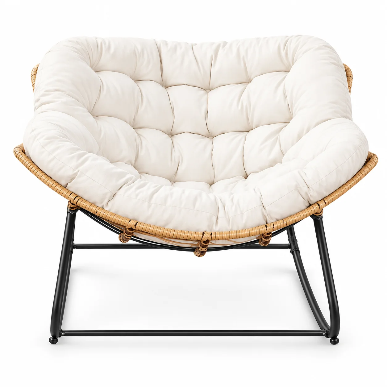 (PAGUE 1 LEVE 3) POLTRONA DE BALANÇO CONFORTÁVEL — DESIGN ELEGANTE, ASSENTO ACOLCHOADO E RELAXAMENTO PARA TODOS OS MOMENTOS