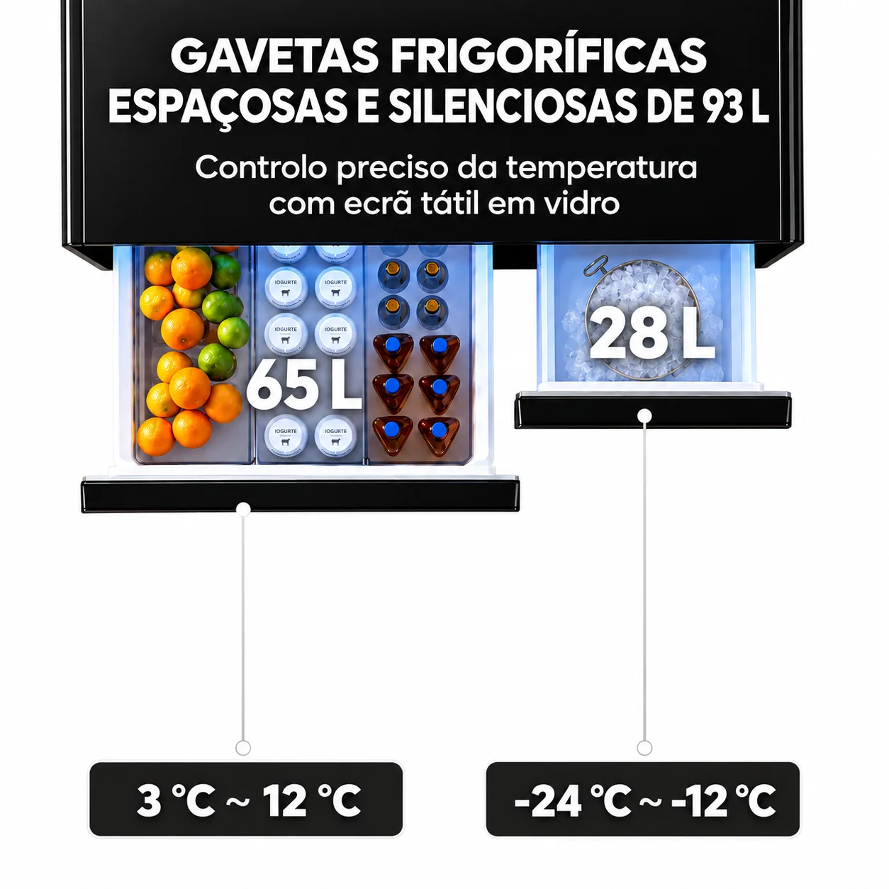 MESA DE CENTRO INTELIGENTE COM GAVETAS REFRIGERADAS — CARREGAMENTO SEM FIOS, SOM INTEGRADO E DESIGN MODERNO PARA UMA SALA MAIS TECNOLÓGICA