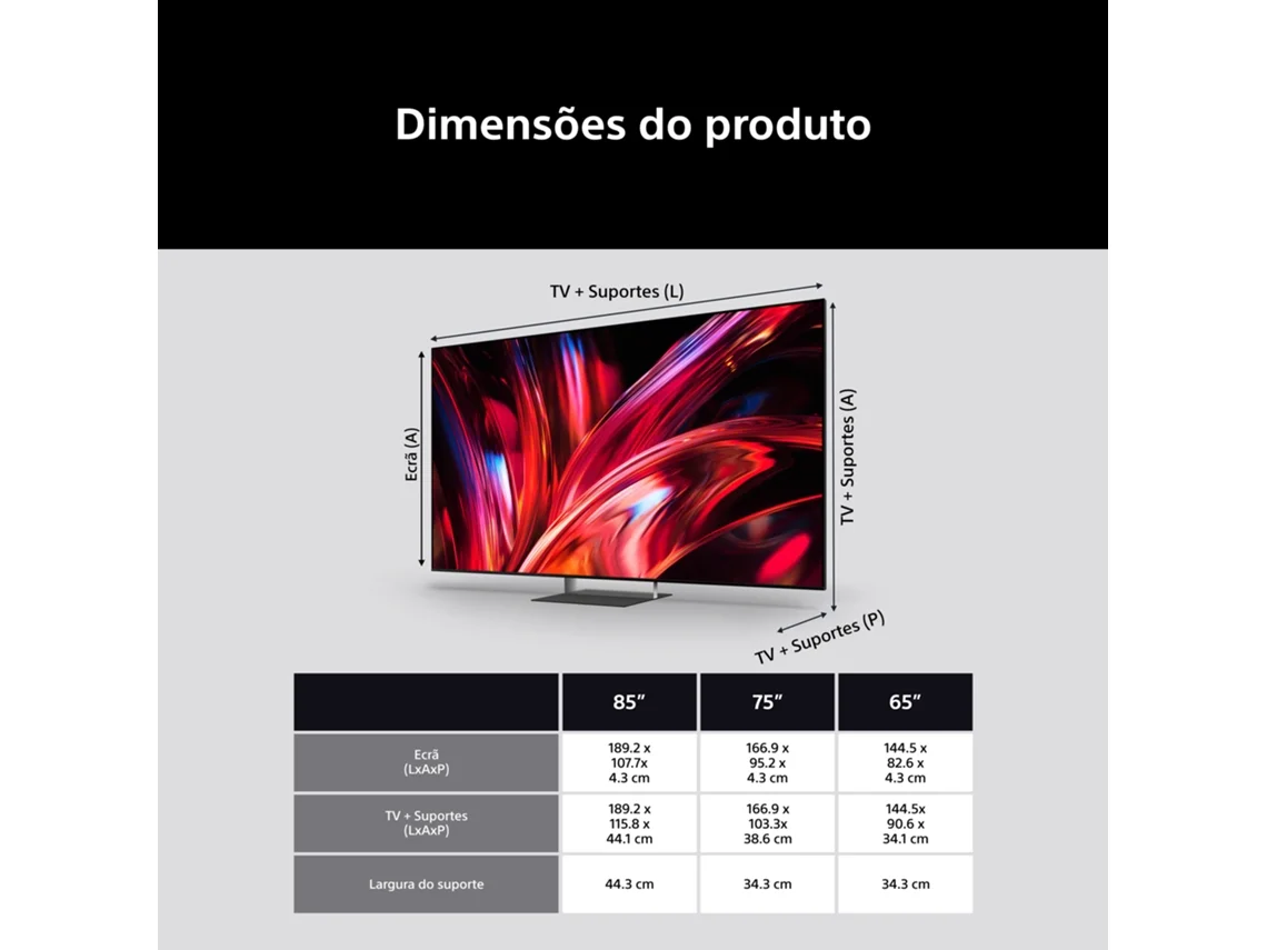 TV SONY BRAVIA 9 II K-65XR95M2 (True RGB - 65'' - 165 cm - 4K Ultra HD - Smart TV)