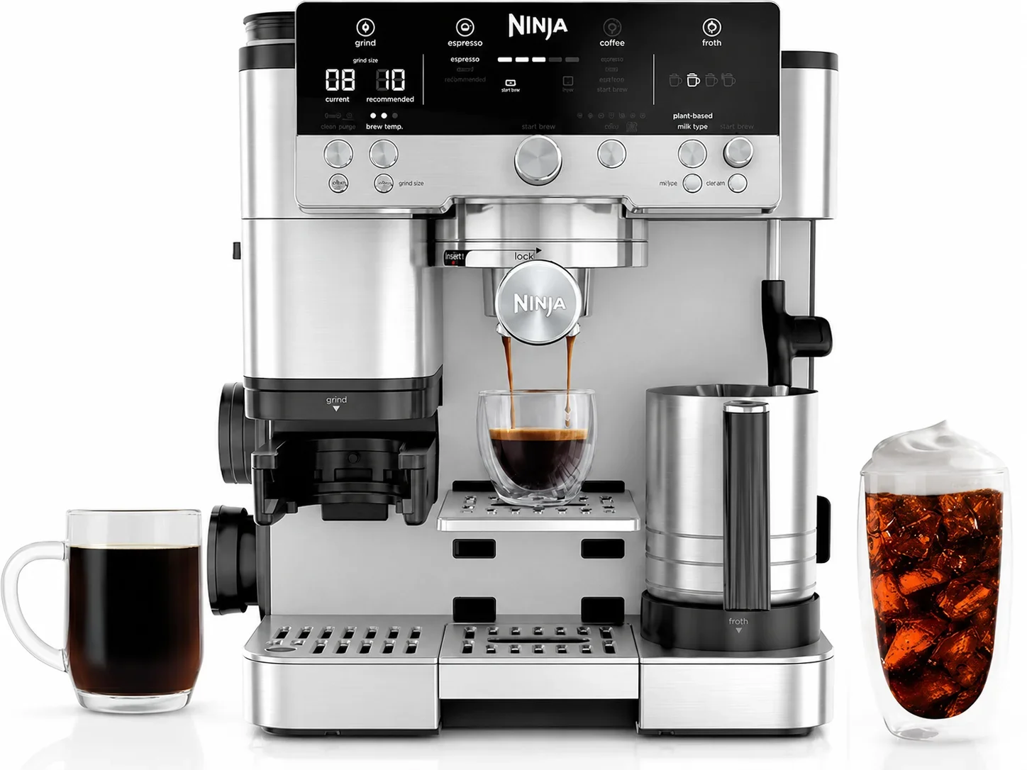 CAFETEIRA ESPRESSO NINJA LUXE CAFÉ PREMIER SERIES — MOEDOR INTEGRADO, ESPUMA AUTOMÁTICA E CAFÉ DE QUALIDADE PROFISSIONAL