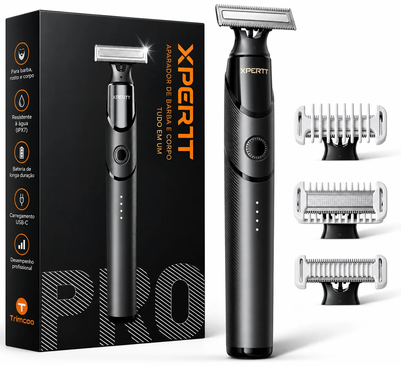 APARADOR ELÉTRICO MULTIFUNCIONAL XPERTT — CABEÇA MAGNÉTICA EM T, CORTE PRECISO E DESIGN PREMIUM EM PRETO