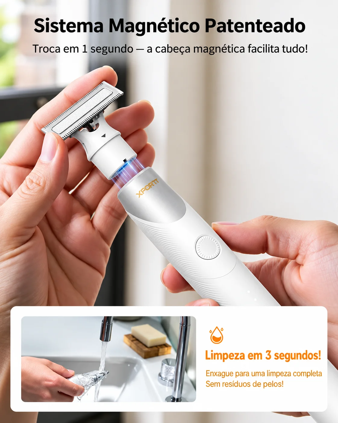 APARADOR ELÉTRICO MULTIFUNCIONAL XPERTT — CABEÇA MAGNÉTICA EM T, CORTE PRECISO E DESIGN PREMIUM EM PRETO