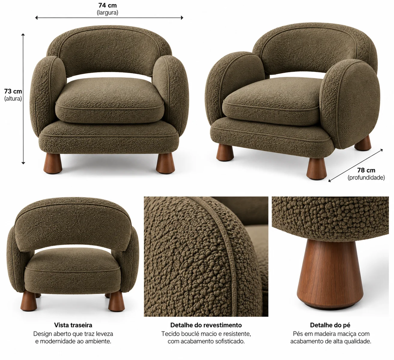 Poltrona Bouclé