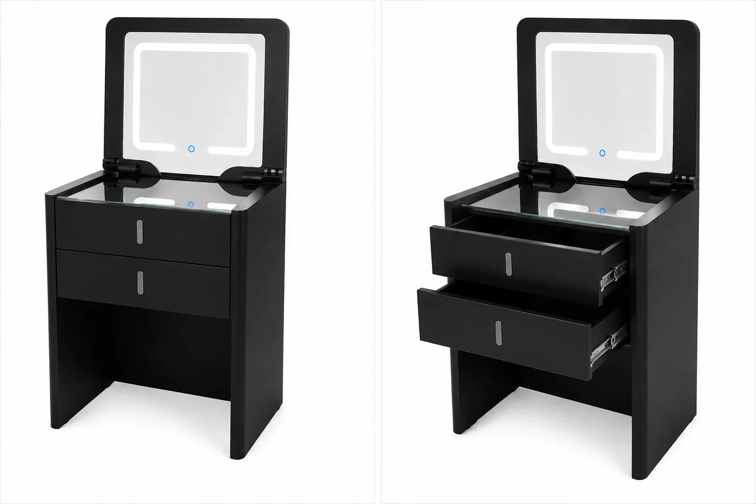 Toucador 71 cm com Espelho LED, Tomadas e Banco Incluído
