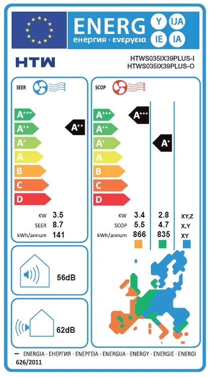 Ar condicionado fixo (1x1) HTW IX39 Plus 12 KBTU