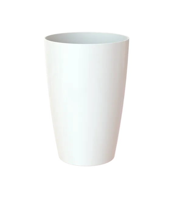 KIT 2 Vasos de resina SANTORINI D26CM BRANCO (PACK COM 2)